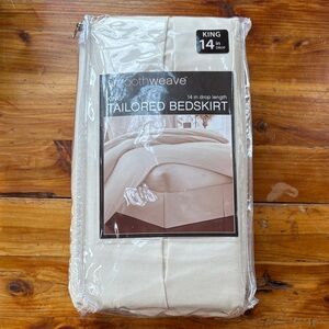 Smoothweave/Smooth Weave Cream Tailored Bedskirt 14 Inch Drop - King
